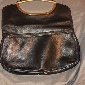 Letisse Leather Fold Over Clutch